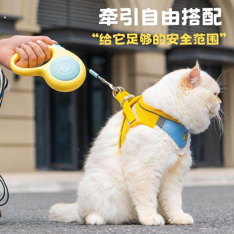 猫咪牵引绳防挣脱遛猫牵引绳可爱猫咪口水巾胸背带外出专用遛猫绳,淘宝优惠券,粉丝福利购,淘宝优惠卷