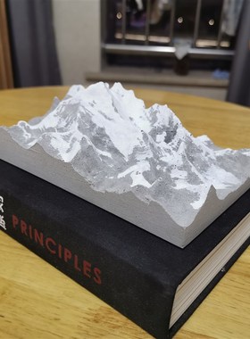 水泥混凝土桌面摆件珠穆朗玛峰微缩模型鱼缸造景微景观雪山扩香石