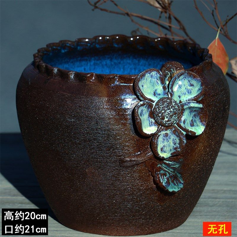 无孔水培花盆大号花瓶民宿酒店就陶罐高筒室内花器插花复古诧寂风,淘宝优惠券,粉丝福利购,淘宝优惠卷