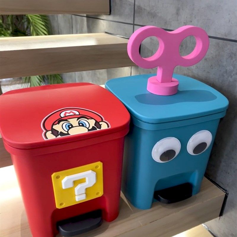 可爱垃圾桶创意家居客厅大型落地摆件卧室装饰品儿童房间温馨布置,淘宝优惠券,粉丝福利购,淘宝优惠卷