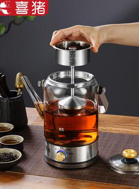 HAPIG第九代蒸汽家用全自动办公用红茶玻璃电动茶壶