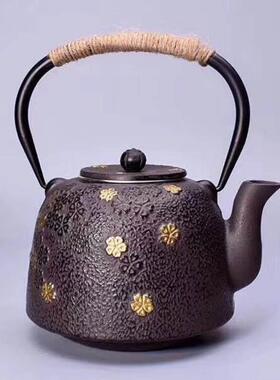 铁茶壶烧水壶煮水壶功夫茶具装饰铸铁壶茶室样板间摆件新中式软装