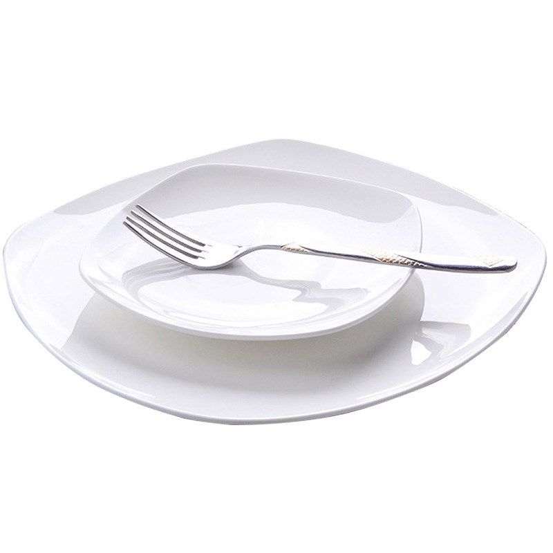 骨瓷 6-9英寸深方平方汤盘方形盘西餐盘牛排盘 碟子陶瓷菜盘饭盘,淘宝优惠券,粉丝福利购,淘宝优惠卷