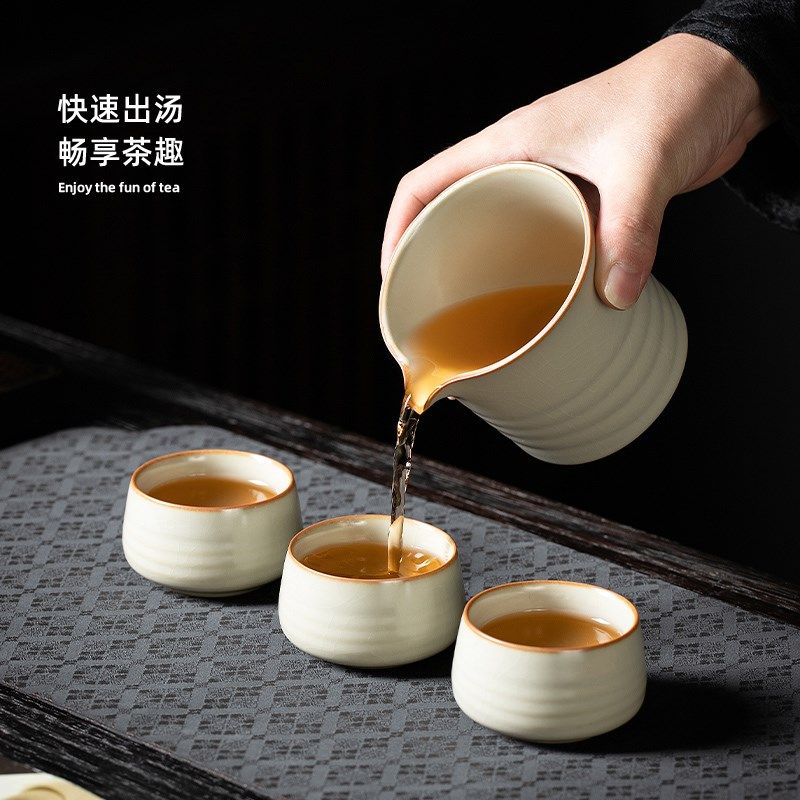 米黄汝窑公道杯茶海分茶器单个家用陶瓷泡茶公杯小号匀茶茶道配件,淘宝优惠券,粉丝福利购,淘宝优惠卷