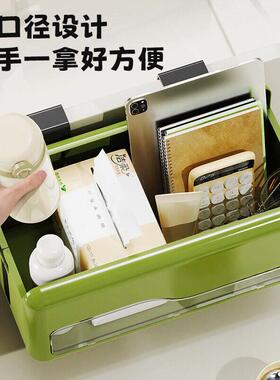 办公室工位整理盒桌面悬挂式收纳置物架挂篮宿舍女生桌上折叠
