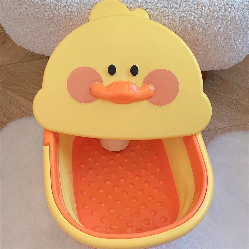 宿舍卡通可折叠泡脚桶便携塑料伸缩卡通洗脚盆家用按摩养生足浴盆,淘宝优惠券,粉丝福利购,淘宝优惠卷