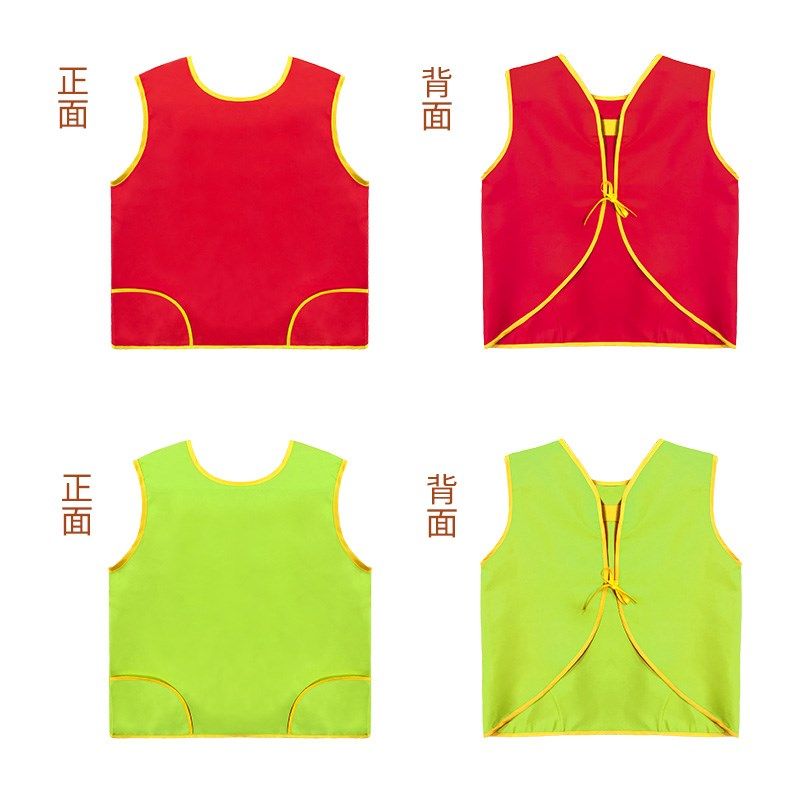 儿童围裙幼儿园防水绘画画美术生背心式马甲大童无袖罩衣定制LOGO,淘宝优惠券,粉丝福利购,淘宝优惠卷