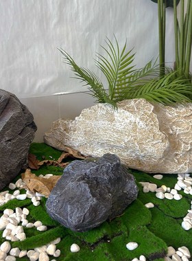 仿真石头造景摆件庭院玻璃钢雕塑草坪公园井盖园林景观装饰假石头