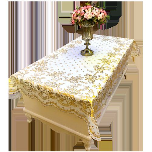 大茶几盖布欧式长方形茶几桌布防水防烫防油免洗餐桌PVC台布塑料 - 图3