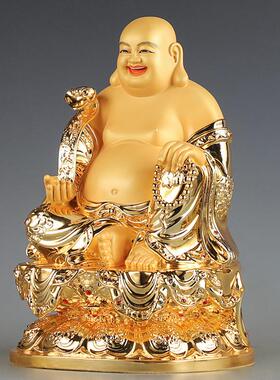 台湾鎏金纯铜弥勒佛菩萨像大肚笑佛家拜弥勒佛福饰
