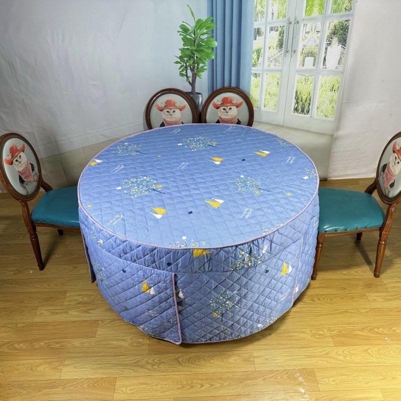 圆桌烤火罩加厚棉圆桌取暖桌布套木圆桌烤火罩子电炉圆桌棉布桌罩,淘宝优惠券,粉丝福利购,淘宝优惠卷