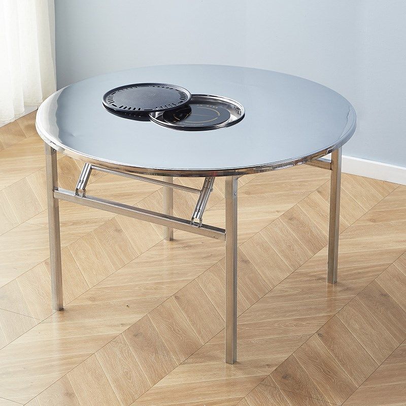 不锈钢折叠烤肉桌商用摆摊电磁炉一体火锅桌卡磁炉烙锅圆桌打边炉,淘宝优惠券,粉丝福利购,淘宝优惠卷