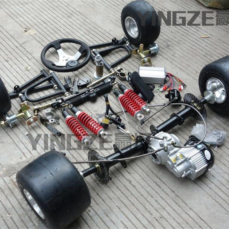 改装四轮电动卡丁车配件转向方向机悬挂差速轴传动后桥电机5寸胎,淘宝优惠券,粉丝福利购,淘宝优惠卷