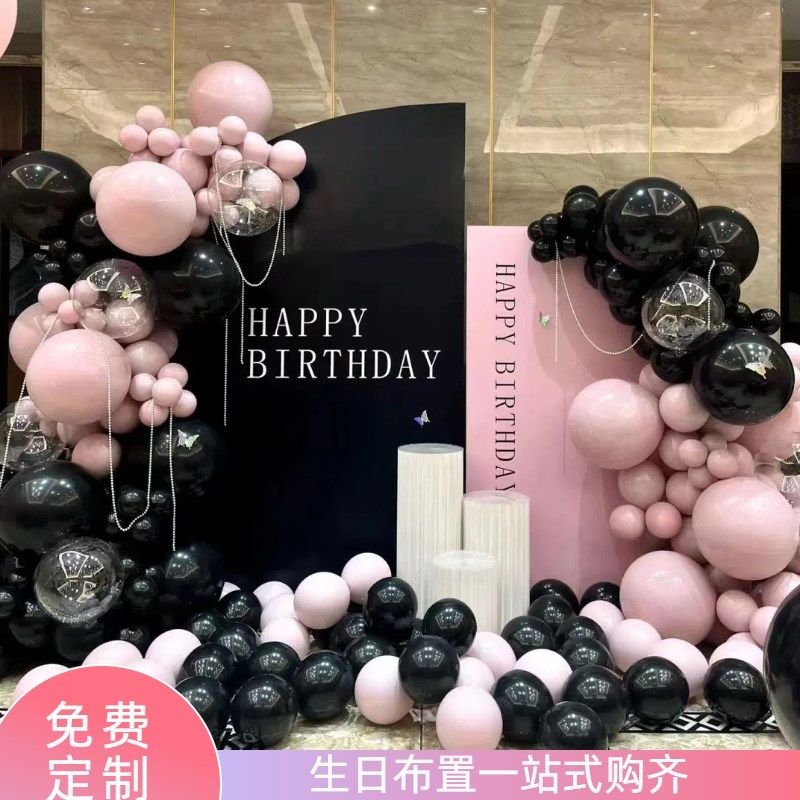 18岁成人礼生日布置Kt板背景气球场景装饰粉色惊喜背景墙,淘宝优惠券,粉丝福利购,淘宝优惠卷