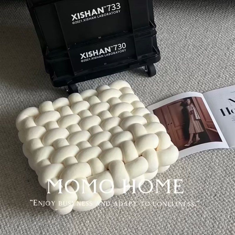 抱枕编织坐垫靠垫网红客厅沙发靠垫轻奢时尚飘窗垫简约奶油风地垫,淘宝优惠券,粉丝福利购,淘宝优惠卷