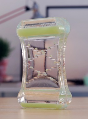 网红减压发呆神器创意液体沙漏油漏水滴计时摆件彩色梦幻生日礼物