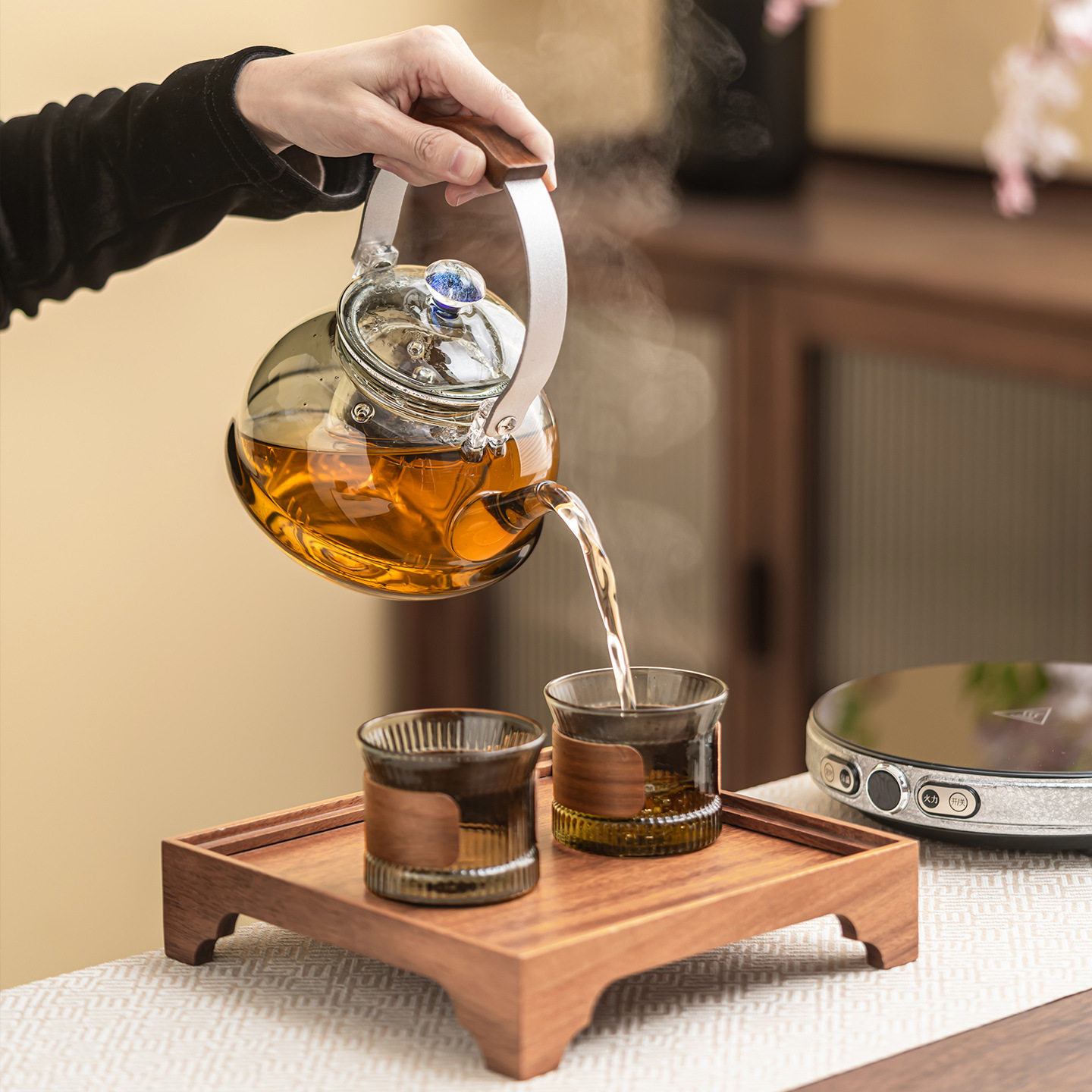 Glass electric ceramic tea stove set heat-resistant cooking