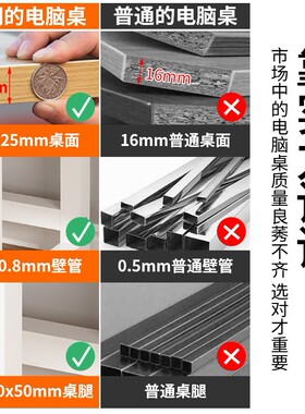 书桌80cm高 圆角台式电脑办公桌长60 70单人小户型学习桌子可
