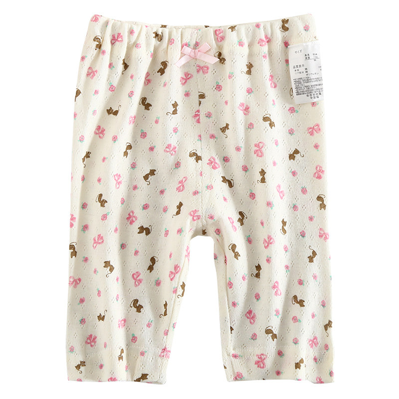 女童五分短裤纯棉网眼薄款五分裤女宝宝居家打底睡裤过膝空调裤夏,淘宝优惠券,粉丝福利购,淘宝优惠卷