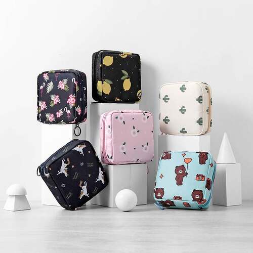 卫生巾收纳包姨妈巾存放包 便携装m巾的袋子学生放护垫月事小包包 - 图1