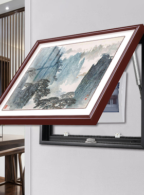 实木电表箱装饰画遮挡配电箱电闸盒挂画山水画免打孔餐厅定制尺寸
