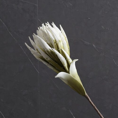 现代粉色玻璃花瓶摆件客厅插花干花仿真花装饰餐桌玄关样板间软装 - 图2