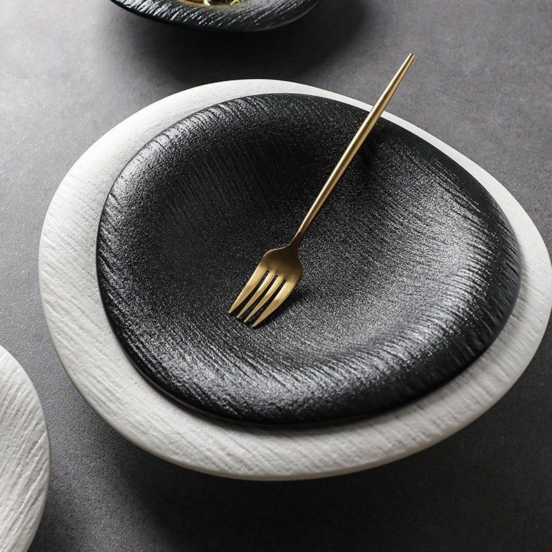 陶瓷异形盘西餐餐盘甜品碗高级感不规则菜盘子水果沙拉碗酒店餐具,淘宝优惠券,粉丝福利购,淘宝优惠卷