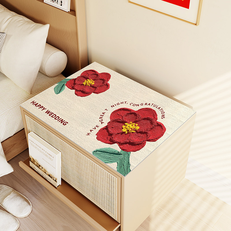 喜庆中式床头柜垫子盖布盖巾pvc皮革免洗可擦卧室桌垫桌布保护垫,淘宝优惠券,粉丝福利购,淘宝优惠卷