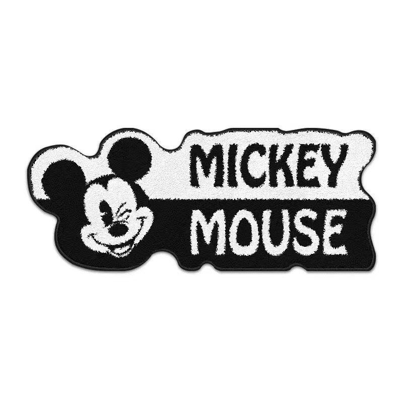 卡通黑白米奇异形四季通用卧室床边毯家用吸水防滑加厚仿羊绒地毯,淘宝优惠券,粉丝福利购,淘宝优惠卷