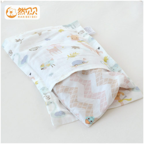 婴儿枕头宝宝纯棉纱布枕新生儿定型枕黍子填充四季通用夏季0-1岁 - 图1