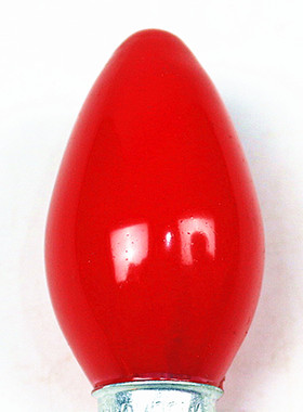 小尖灯泡照明电器E12灯头220V莲花灯灯泡红色(非LED)灯螺口灯泡