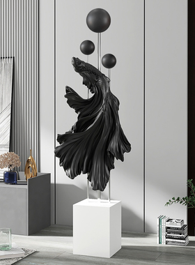 新中式斗鱼客厅摆件大型落地办公室装饰品电视柜旁边乔迁新居礼品