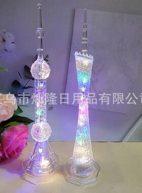 上海东方明珠模型东方明珠塔纪念品世界建筑模型摆件创意礼物亮灯