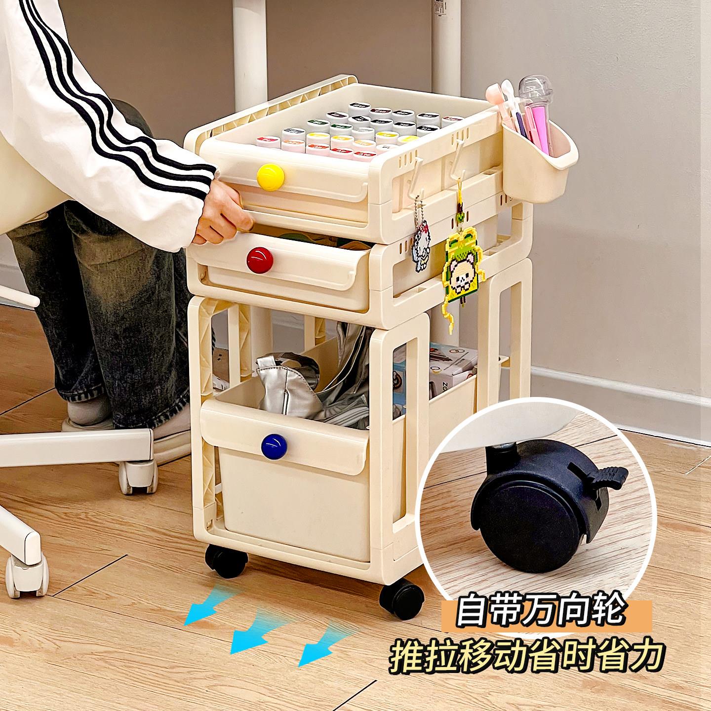 Dopamine under table storage box hole board spelled bean storage shelf living room drawer type floor-standing removable storage push