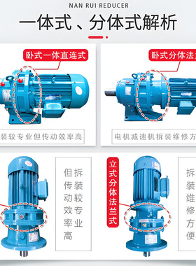 XWD6-23-15KW摆线减速电机带搅拌轴机架XWD6-23-7.5KW传动效率高