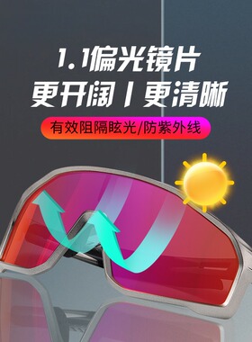运动骑行偏光防风防紫外太阳镜