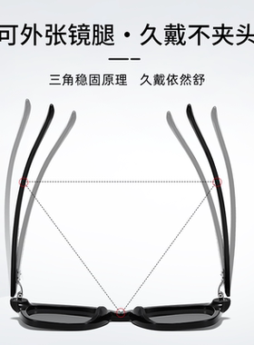 复古猫眼钛偏光防紫外线墨镜