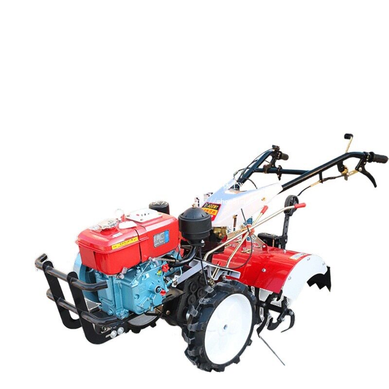 Micro-tiller new full set of diesel tillage machine small-scale tillage machine trench plowing land tillage farm rotary tillage machine household