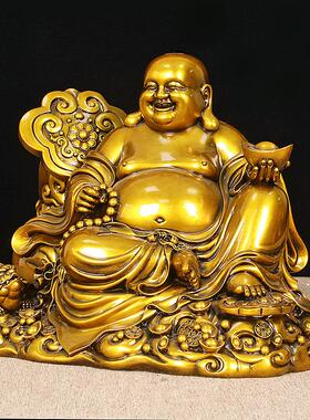 如意招财弥勒佛摆件大号客厅供奉笑佛佛像大肚佛客厅玄关开业礼品