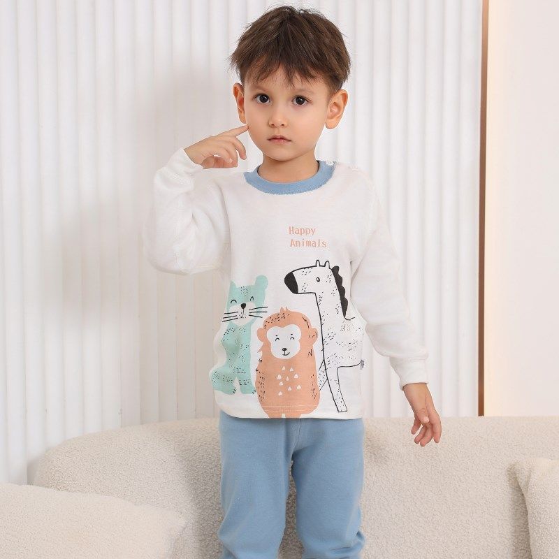 儿童秋衣秋裤套装纯棉女宝宝全棉睡衣两件套男童内衣婴儿家居服,淘宝优惠券,粉丝福利购,淘宝优惠卷