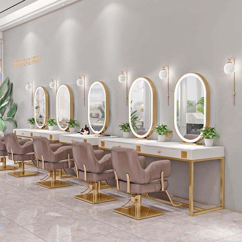 影楼专业化妆台彩妆头疗店梳妆台养发馆镜台发廊专用美发店双面镜,淘宝优惠券,粉丝福利购,淘宝优惠卷