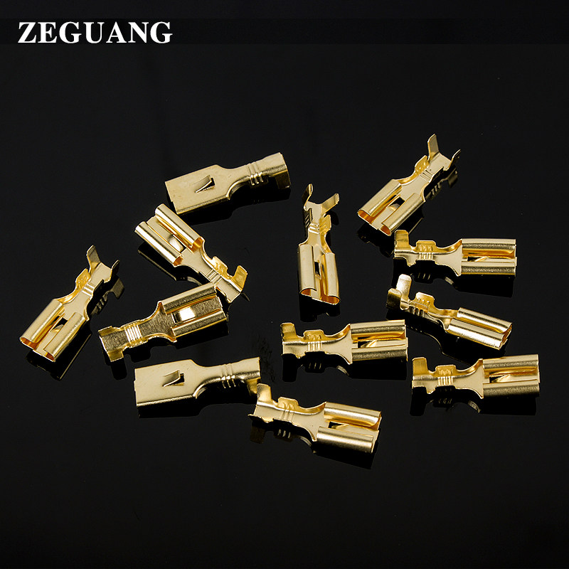 6.3/7.8插簧平板带刺冷压接线端子接插件快速扦插片插拔式100只装,淘宝优惠券,粉丝福利购,淘宝优惠卷