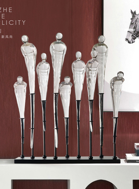 迎宾人物雕塑抽象摆设样板房售楼处创意落地工艺品玄关装饰柜摆件