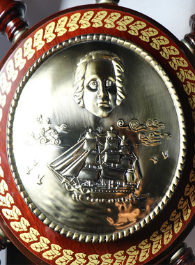 毕业送母校留念领航舵摆件舵手船舵木质家居办公室装饰品开业礼品