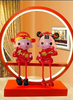 创意结婚台灯陪嫁灯用品婚房床头红色一对喜庆新婚送新人婚庆礼物