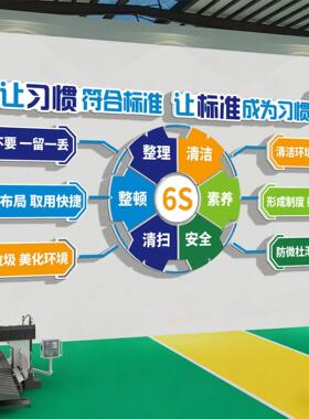 6s管理标识牌工厂车间标语墙贴企业文化墙仓库安全生产质量宣传QT