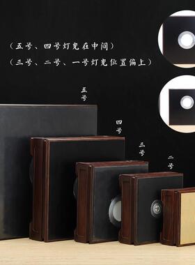 发光木底座佛像方形圆形插电实木加高底座供佛七彩光水晶发光底座