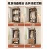 Simple wardrobe metal hole plate hanger home bedroom shelf steel frame combination storage rack open cloakroom