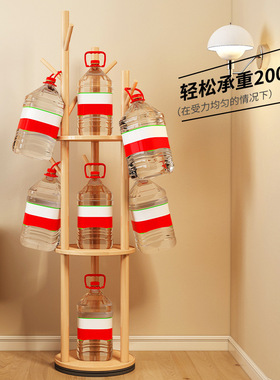落地立式挂衣架实木旋转衣帽架卧室家用客厅轻奢置物架阳台挂衣架