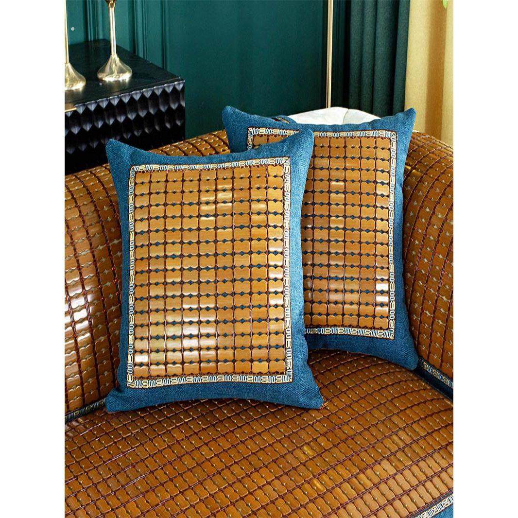 夏季麻将靠垫套家庭沙发竹席靠垫大型办公枕头,淘宝优惠券,粉丝福利购,淘宝优惠卷